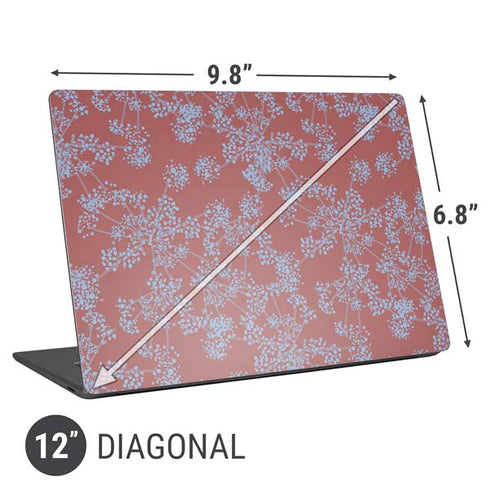 Airy Blue Floral Universal Laptop 12in (9.8 x 6.8in) Skin